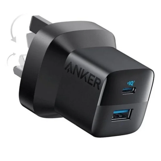 Anker 323 Charger With 322 Usb-C To Usb-C Cable (33W , 3Ft) -Black